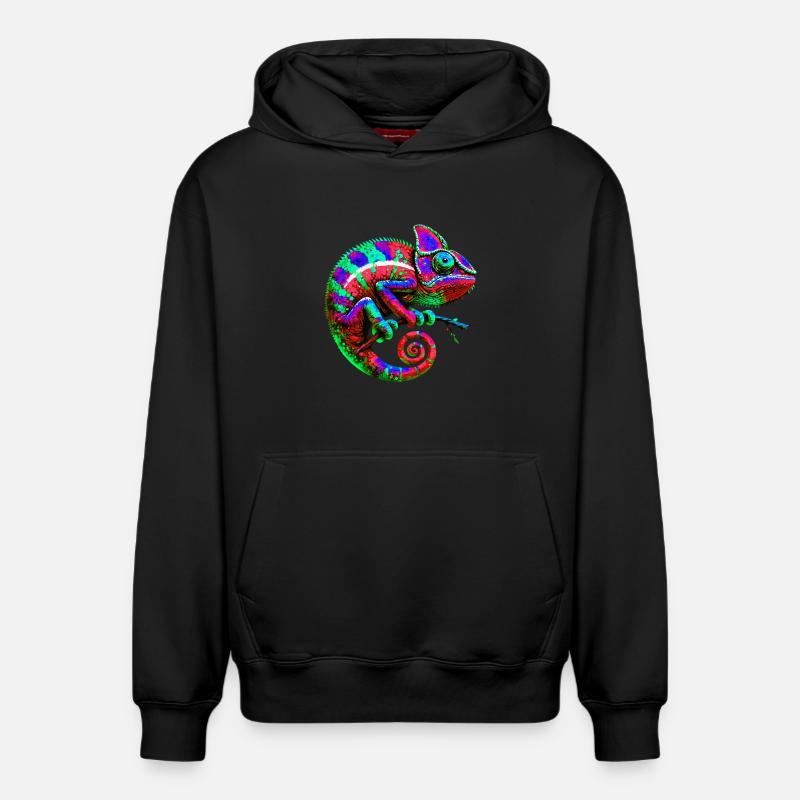 Caméléon - Sweat à capuche unisexe décontracté en coton biologique – de SPREAD - noir