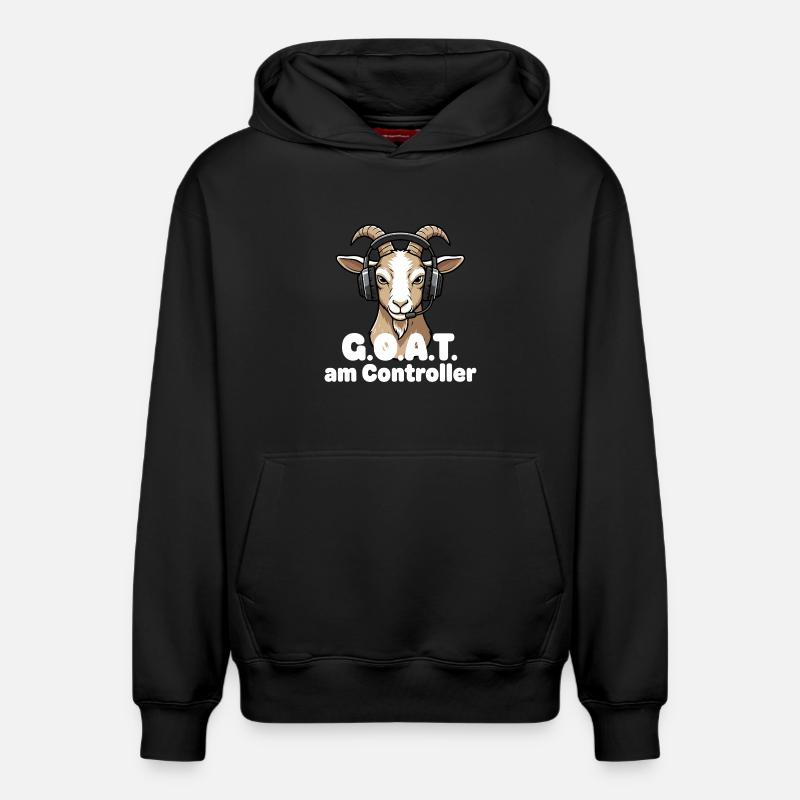 GOAT am Controller - Relaxed Unisex Organic Hoodie – von SPREAD - Schwarz