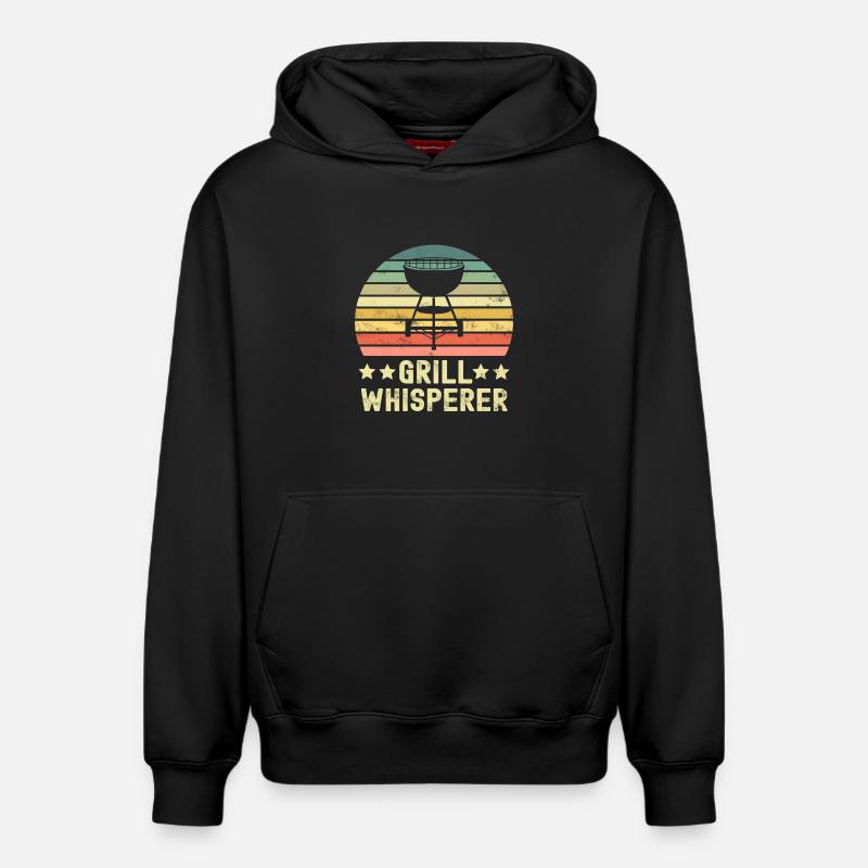 Grill Grill Grill King - Sweat à capuche unisexe décontracté en coton biologique – de SPREAD - noir