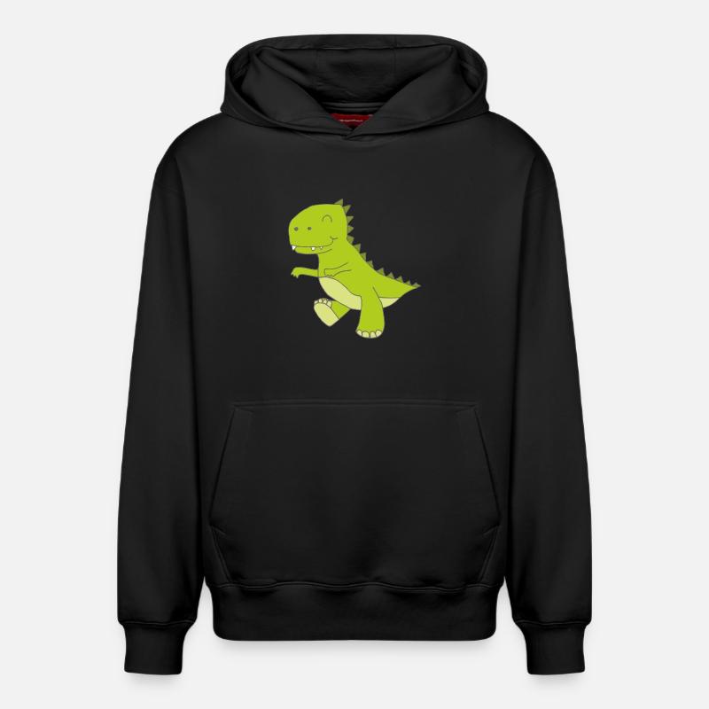 Dino petit - Sweat à capuche unisexe décontracté en coton biologique – de SPREAD - noir