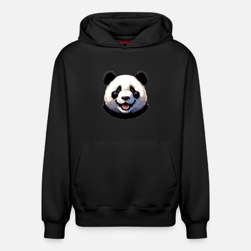 Panda - Sweat à capuche unisexe décontracté en coton biologique – de SPREAD - noir