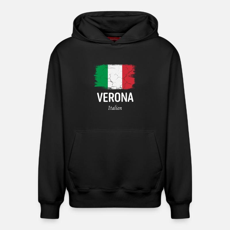 Vérone - Sweat à capuche unisexe décontracté en coton biologique – de SPREAD - noir