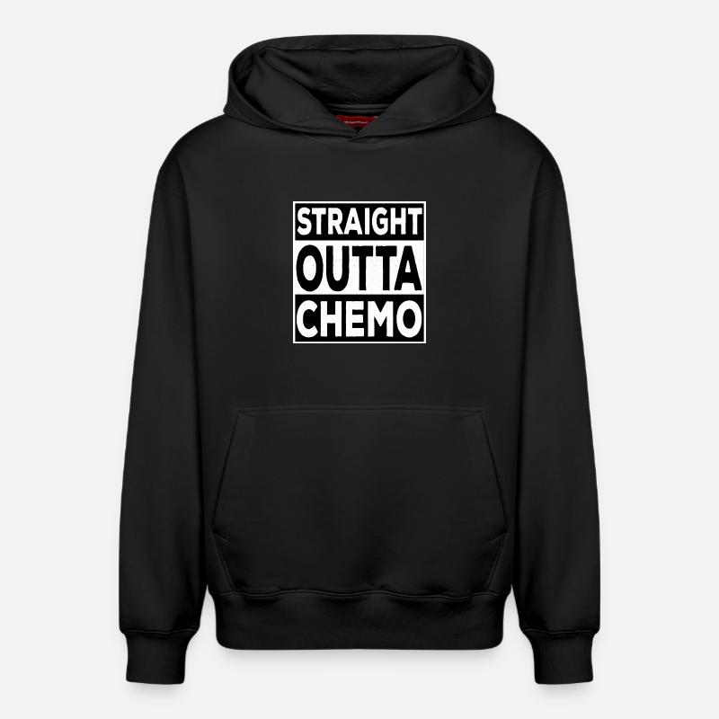 Chimio Straight Outta - Sweat à capuche unisexe décontracté en coton biologique – de SPREAD - noir