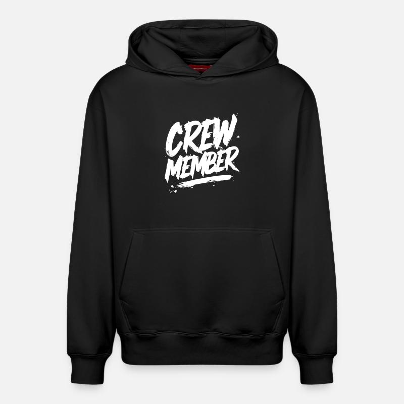 membre d’équipage - Sweat à capuche unisexe décontracté en coton biologique – de SPREAD - noir