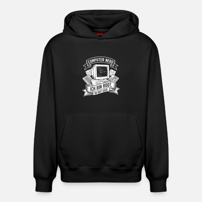 Ich bin Root Computer Nerd - Relaxed Unisex Organic Hoodie – von SPREAD - Schwarz