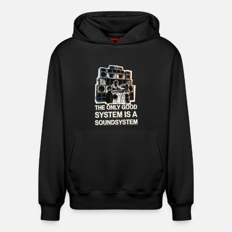 Doublage Soundsystem - Sweat à capuche unisexe décontracté en coton biologique – de SPREAD - noir