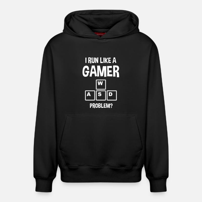 Gaming - Sweat à capuche unisexe décontracté en coton biologique – de SPREAD - noir