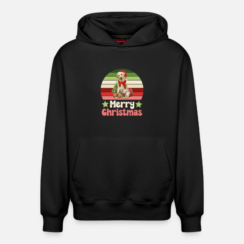 Noël du Labrador - Sweat à capuche unisexe décontracté en coton biologique – de SPREAD - noir