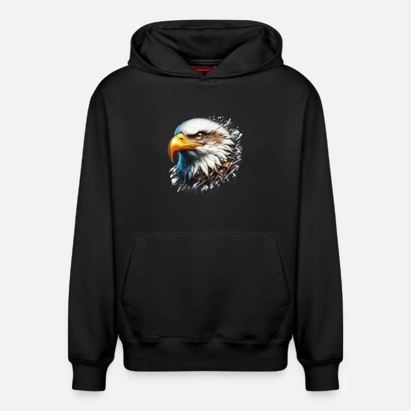Aigle - Sweat à capuche unisexe décontracté en coton biologique – de SPREAD - noir
