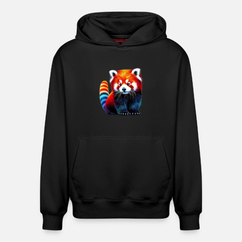 Petit panda - Sweat à capuche unisexe décontracté en coton biologique – de SPREAD - noir