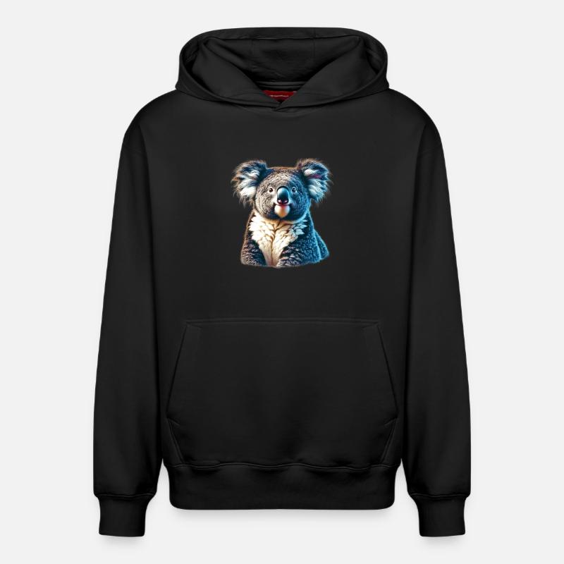 Koala - Sweat à capuche unisexe décontracté en coton biologique – de SPREAD - noir