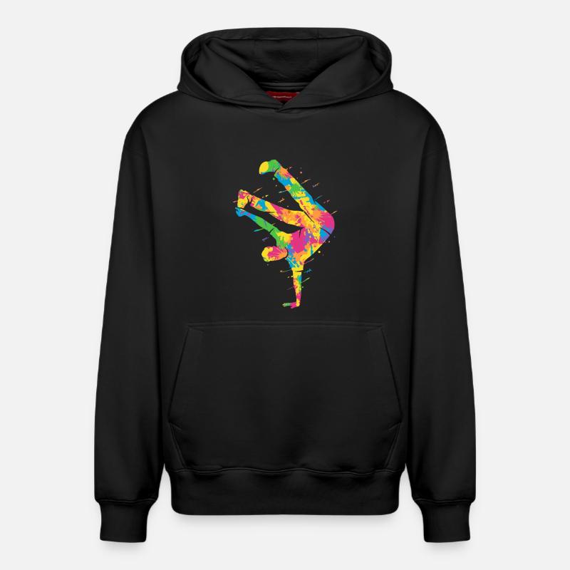 Breakdancing Bunt Breakdancer Jungen Breakdance - Relaxed Unisex Organic Hoodie – von SPREAD - Schwarz