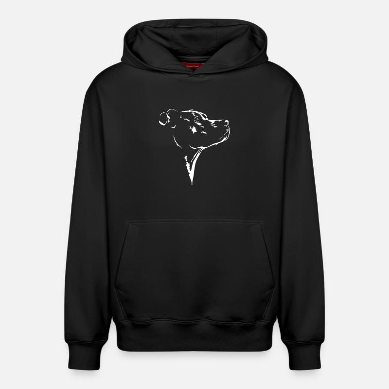 Terrier américain Silhouette Wilsigns - Sweat à capuche unisexe décontracté en coton biologique – de SPREAD - noir