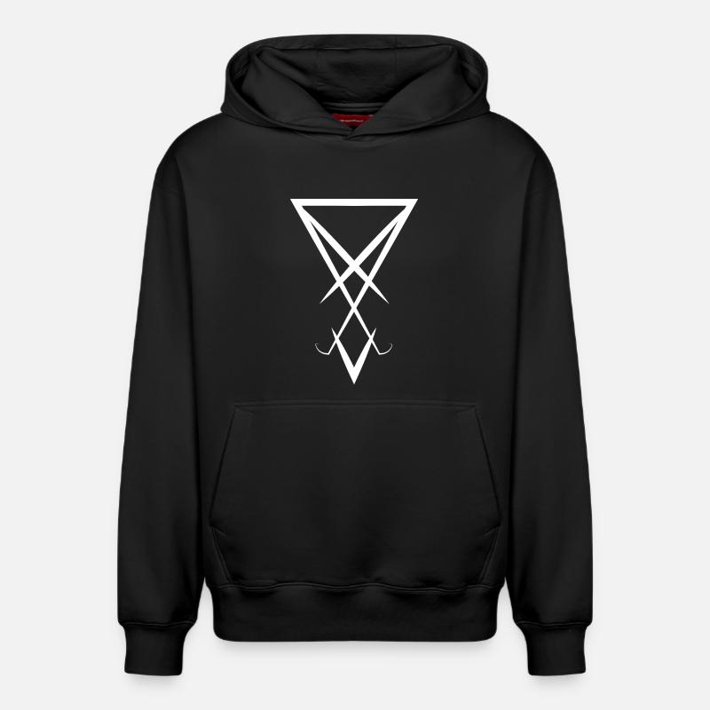 Symbole Lucifer - Sweat à capuche unisexe décontracté en coton biologique – de SPREAD - noir