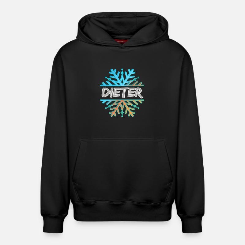 Prénom Dieter - Sweat à capuche unisexe décontracté en coton biologique – de SPREAD - noir