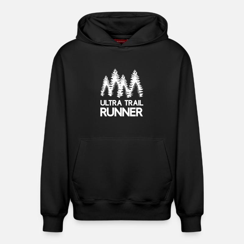 Ultra Trail Runner - Sweat à capuche unisexe décontracté en coton biologique – de SPREAD - noir