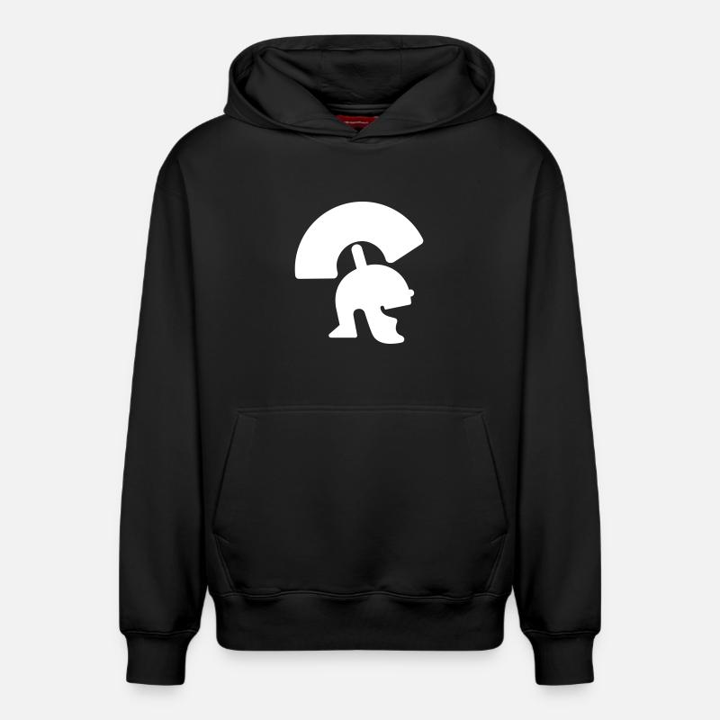 Romain. Casque romain. - Sweat à capuche unisexe décontracté en coton biologique – de SPREAD - noir