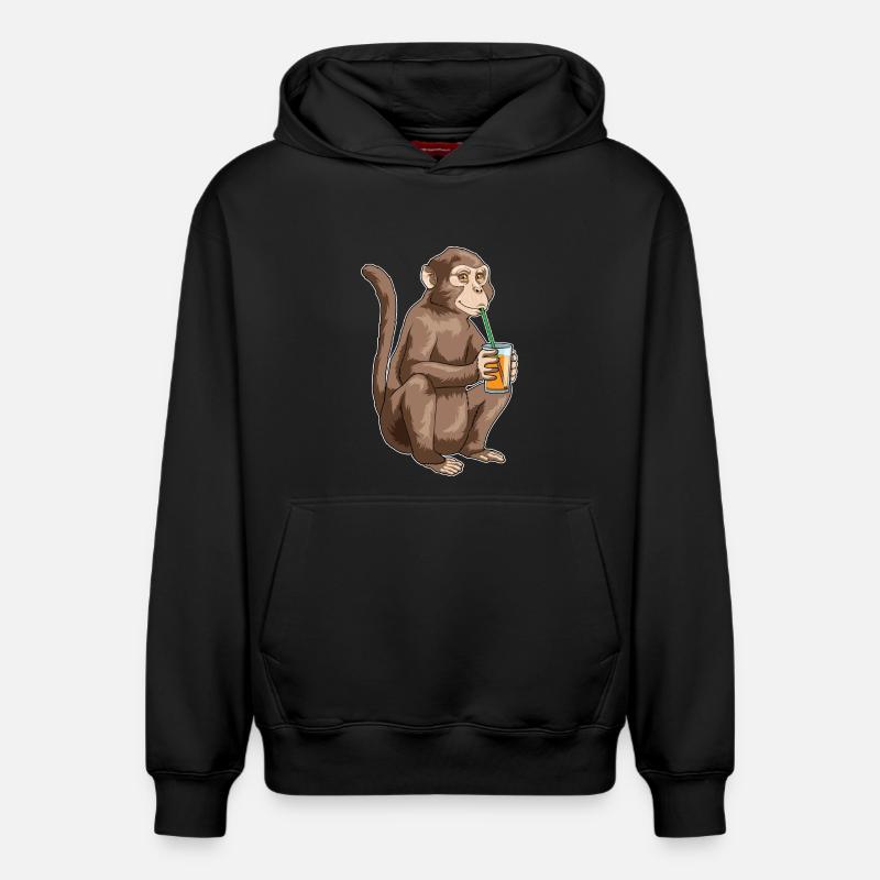 Jus de singe - Sweat à capuche unisexe décontracté en coton biologique – de SPREAD - noir