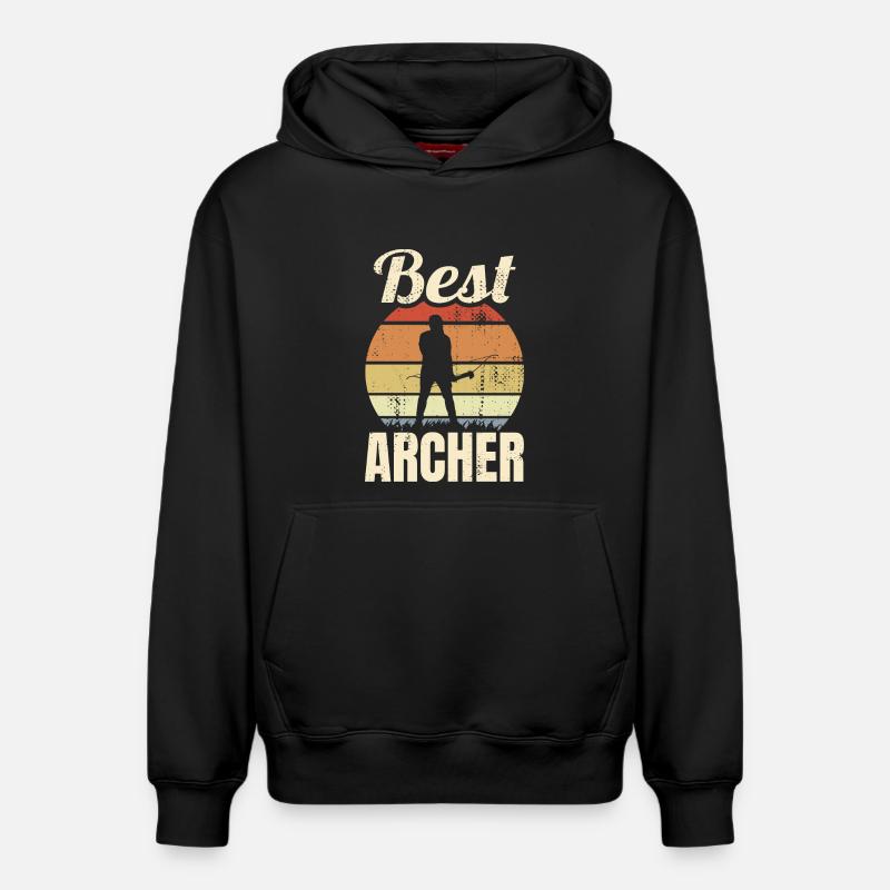 Meilleur archer - Sweat à capuche unisexe décontracté en coton biologique – de SPREAD - noir