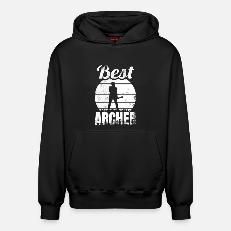 Meilleur archer - Sweat à capuche unisexe décontracté en coton biologique – de SPREAD - noir