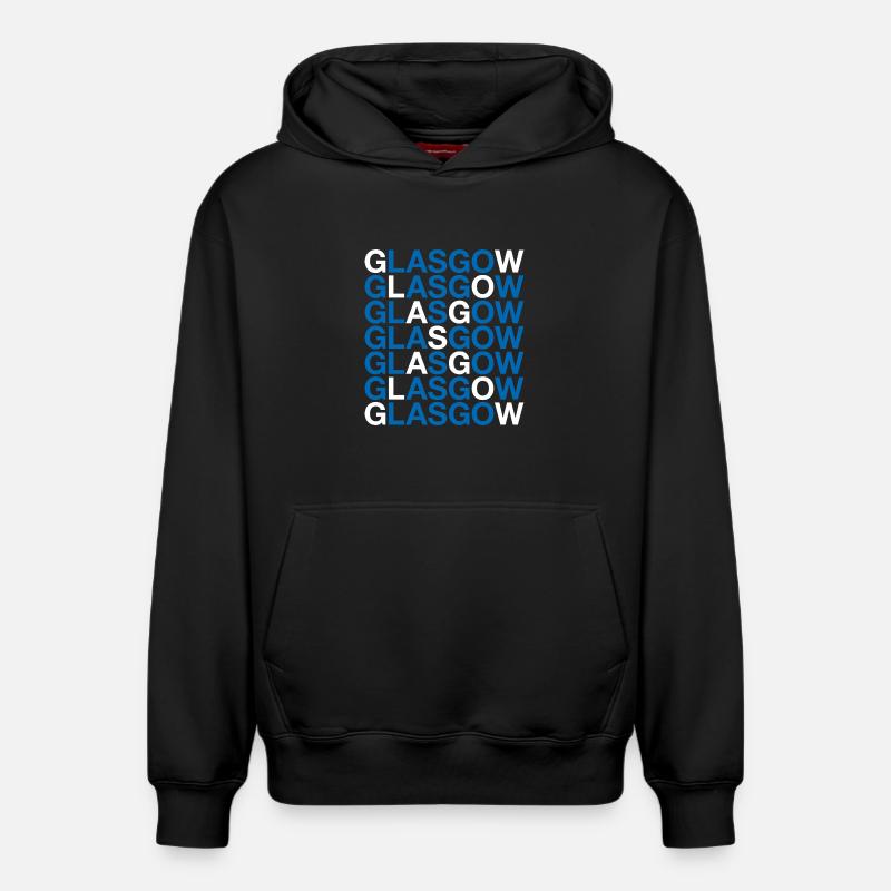 GLASGOW Drapeau de l’Écosse - Sweat à capuche unisexe décontracté en coton biologique – de SPREAD - noir