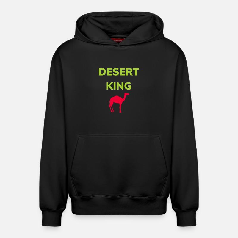 Kamel Wüste Marokko Kamel - Relaxed Unisex Organic Hoodie – von SPREAD - Schwarz