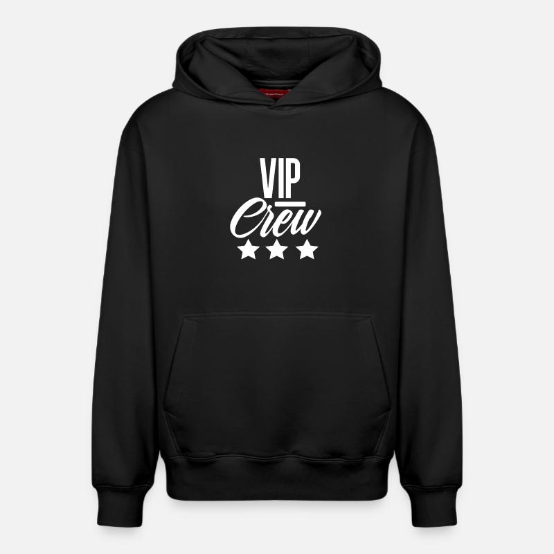 ÉQUIPE VIP - Sweat à capuche unisexe décontracté en coton biologique – de SPREAD - noir