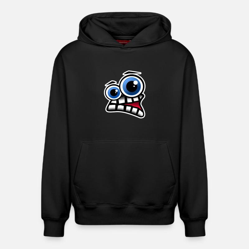 Face Comic - Relaxed Unisex Organic Hoodie – by SPREAD - black
