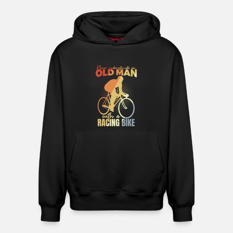 Papi vélo - Sweat à capuche unisexe décontracté en coton biologique – de SPREAD - noir