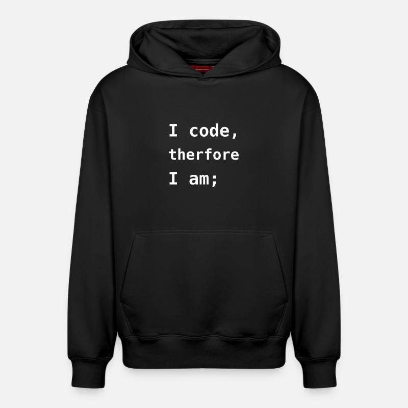 Ich programmiere, also bin ich - Relaxed Unisex Organic Hoodie – von SPREAD - Schwarz