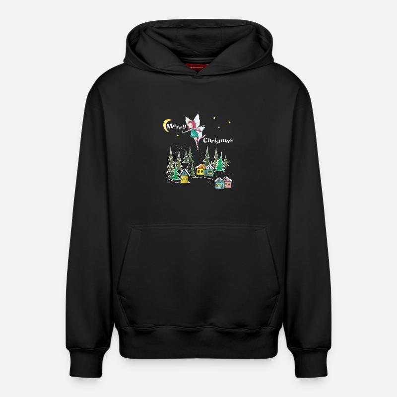 Noël - Sweat à capuche unisexe décontracté en coton biologique – de SPREAD - noir