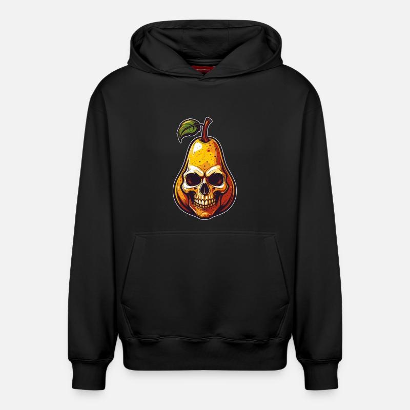 Pears Skull Comic Style - Sweat à capuche unisexe décontracté en coton biologique – de SPREAD - noir