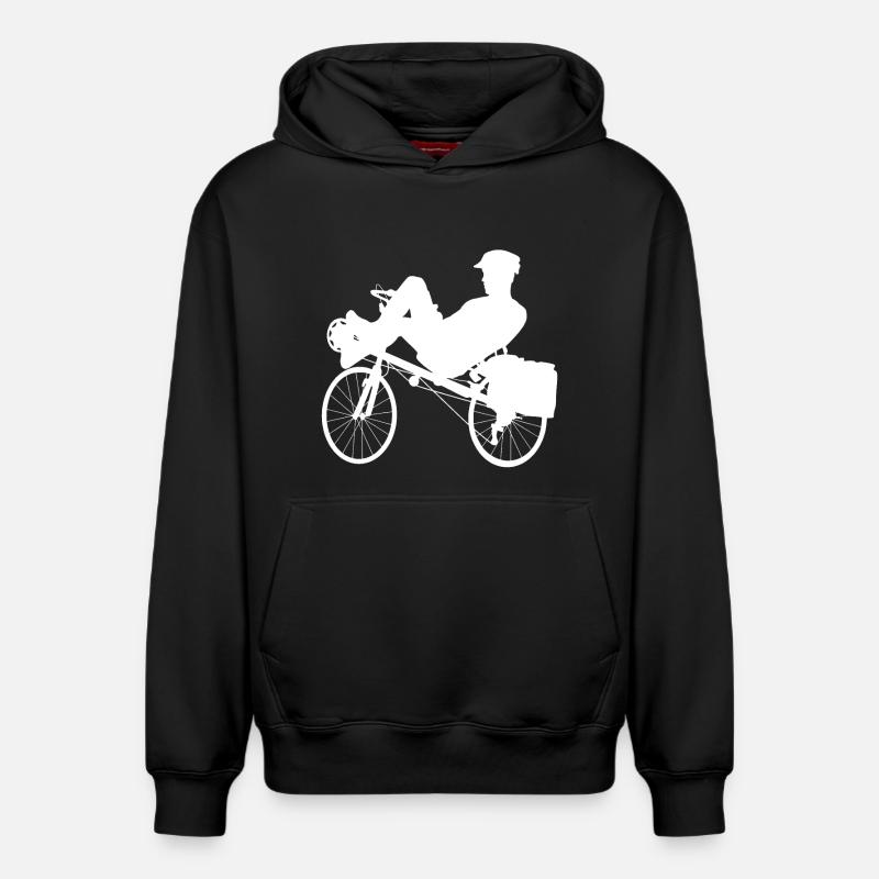 couché blanc - Sweat à capuche unisexe décontracté en coton biologique – de SPREAD - noir