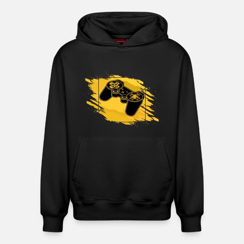 Gaming Controller Retro - Relaxed Unisex Organic Hoodie – von SPREAD - Schwarz