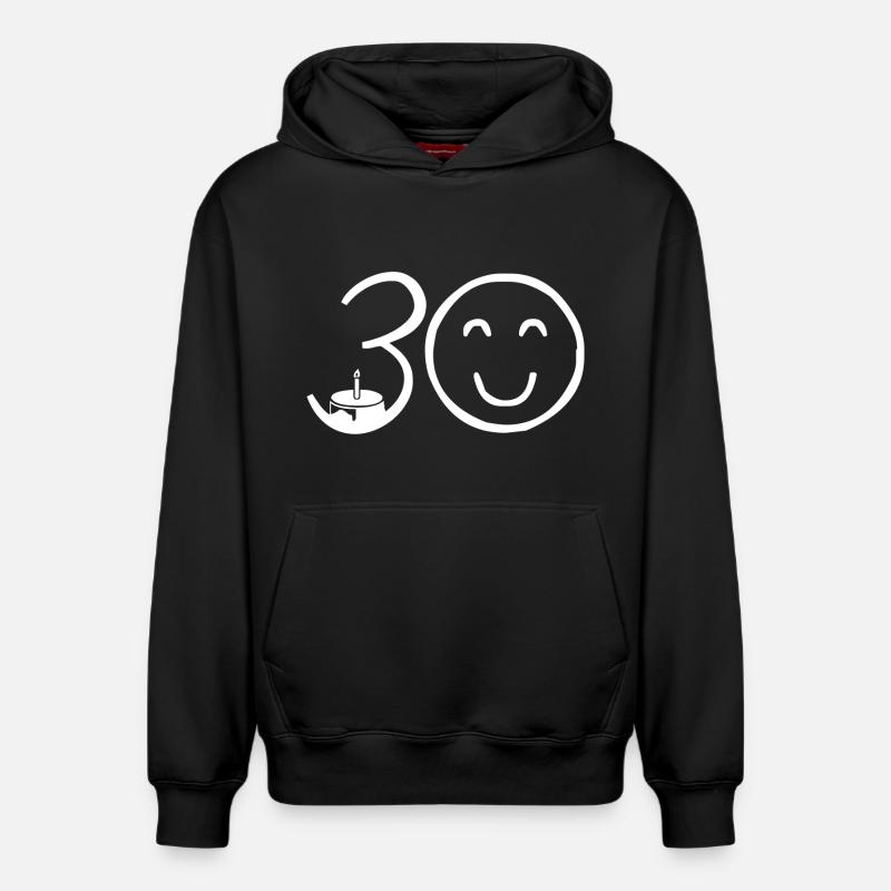 30e anniversaire - Sweat à capuche unisexe décontracté en coton biologique – de SPREAD - noir