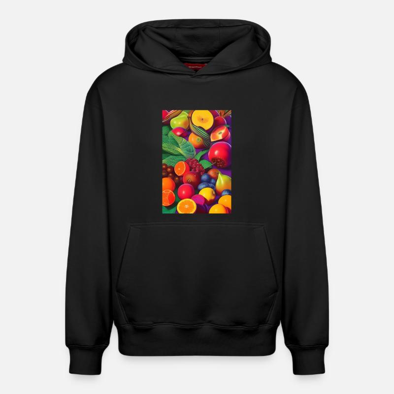 Fruit - Sweat à capuche unisexe décontracté en coton biologique – de SPREAD - noir