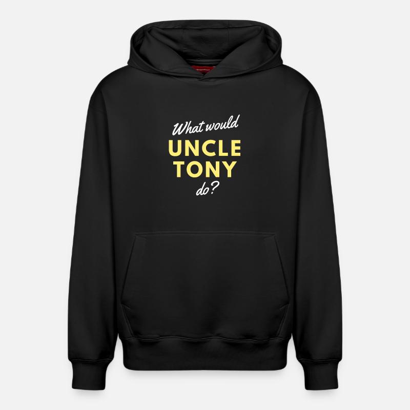 Oncle Tony - Sweat à capuche unisexe décontracté en coton biologique – de SPREAD - noir