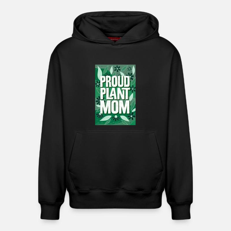 Fière maman de plante - Sweat à capuche unisexe décontracté en coton biologique – de SPREAD - noir