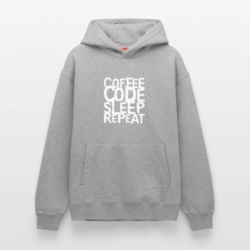 coffee code Programmer - Computer Science Work Logo Relaxed Unisex Organic Hoodie – by SPREAD