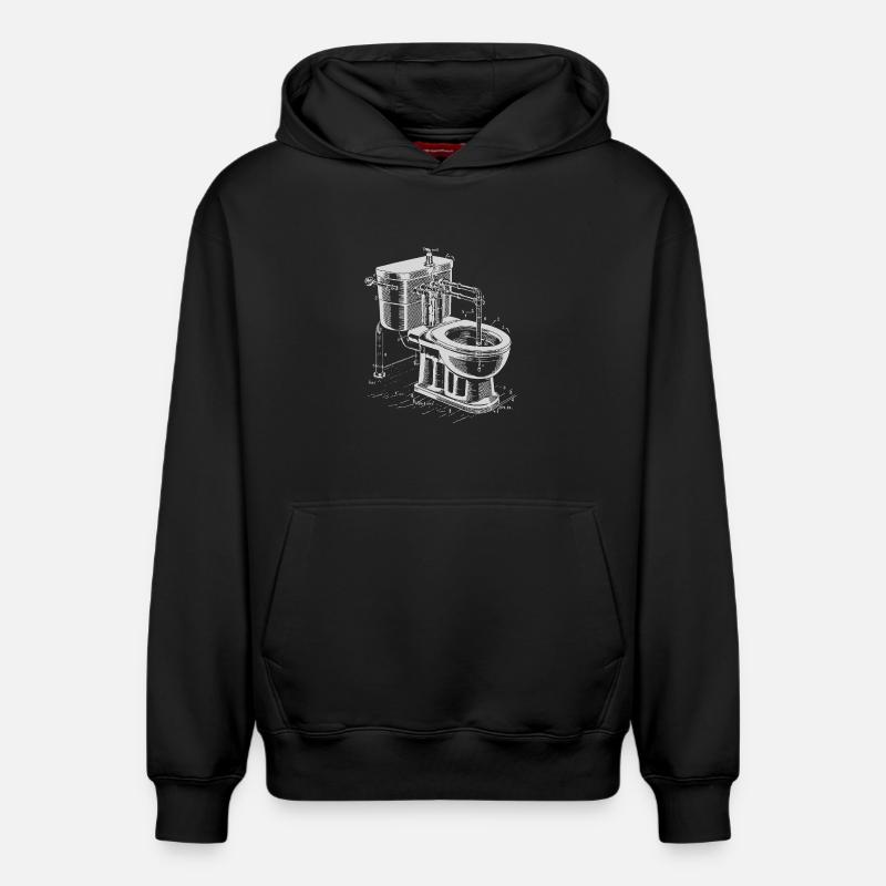Plan de toilette Steampunk - Sweat à capuche unisexe décontracté en coton biologique – de SPREAD - noir