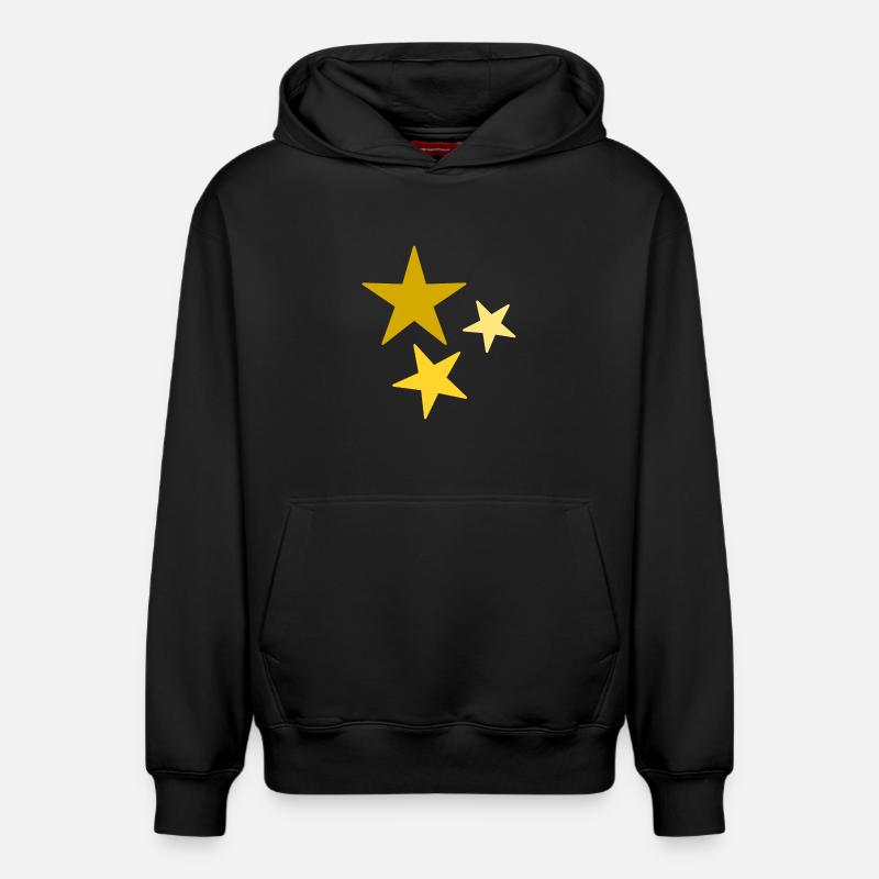 Étoiles Dorées Motif Astronomique - Sweat à capuche unisexe décontracté en coton biologique – de SPREAD - noir