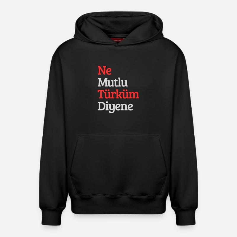 Türk - Sweat à capuche unisexe décontracté en coton biologique – de SPREAD - noir