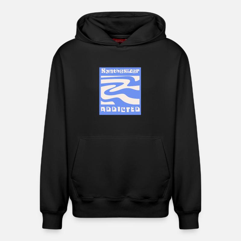 Synthesizer addicted Synth Modular - Relaxed Unisex Organic Hoodie – von SPREAD - Schwarz