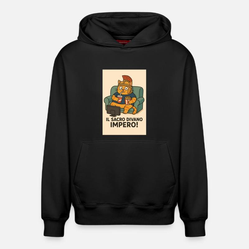 Sacro_divano_Impero - Sweat à capuche unisexe décontracté en coton biologique – de SPREAD - noir