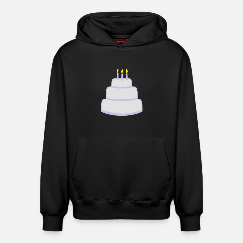 Birthday cake - Sweat à capuche unisexe décontracté en coton biologique – de SPREAD - noir