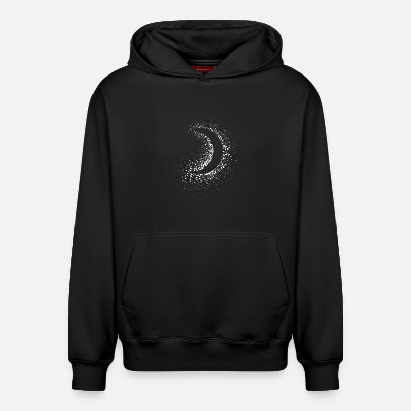 clair de lune - Sweat à capuche unisexe décontracté en coton biologique – de SPREAD - noir