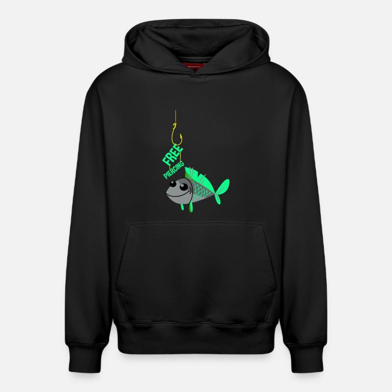 Piercing gratuit - Sweat à capuche unisexe décontracté en coton biologique – de SPREAD - noir