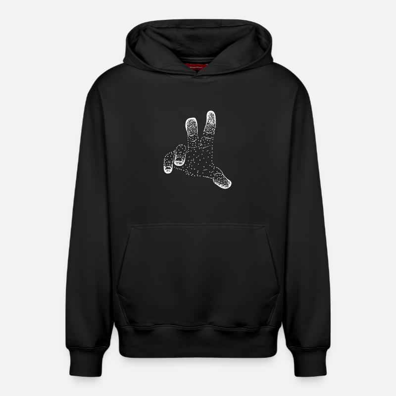main - Sweat à capuche unisexe décontracté en coton biologique – de SPREAD - noir
