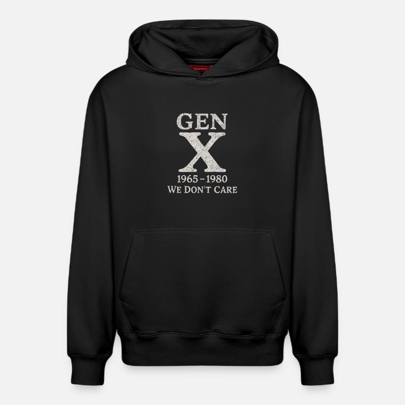 Génération X - On s’en fiche - Sweat à capuche unisexe décontracté en coton biologique – de SPREAD - noir