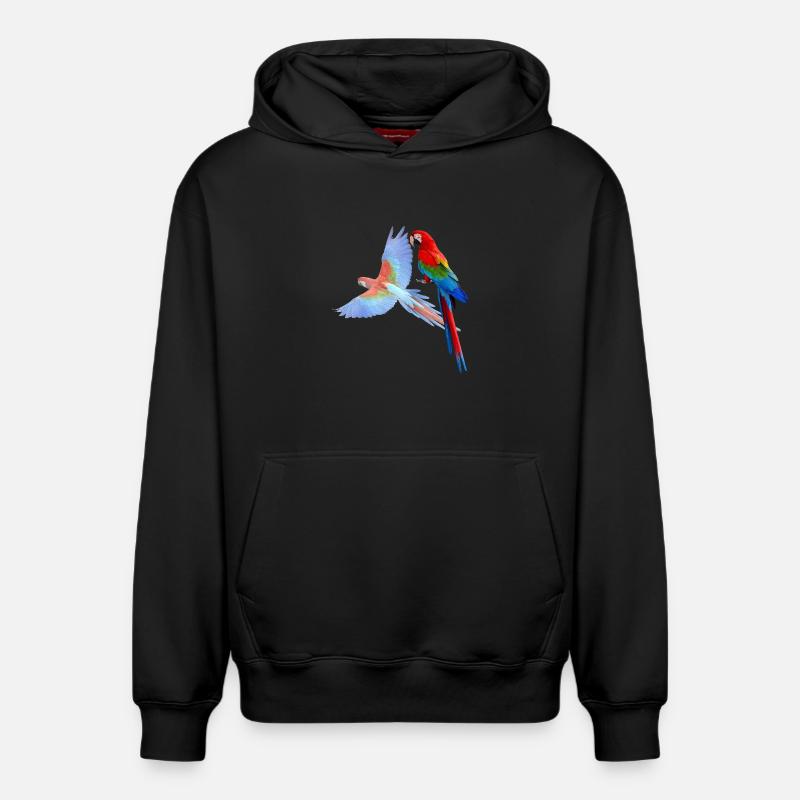 Perroquet - Sweat à capuche unisexe décontracté en coton biologique – de SPREAD - noir
